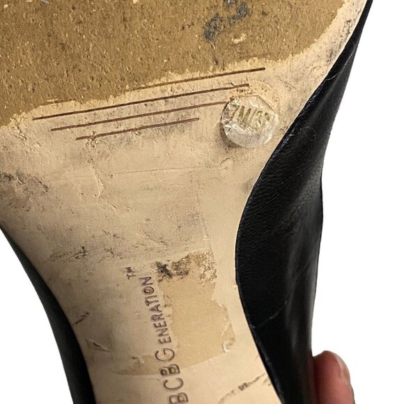 BCBGeneration Women's Black Ankle Strap Pumps Sz 7M - Picture 7 of 10